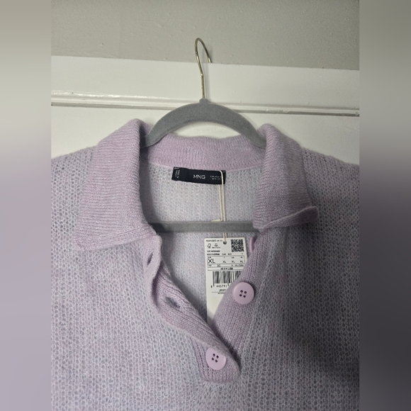 Mango Lilac Short-Sleeve Sweater - Picture 2 of 6